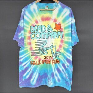 Dead & Company 2019 Tie-Dye Fall Fun Run T-Shirt 2XL Fruit Of The Loom Bob Weir